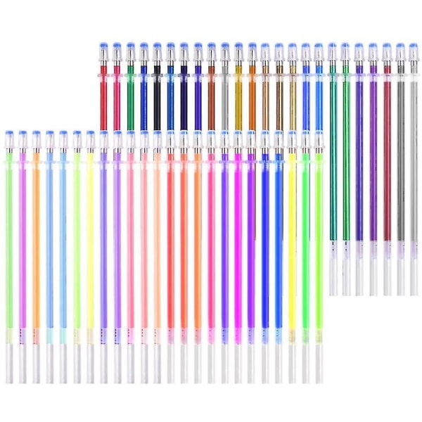 Geelikynän set 48 väriä - kimalteleva metallinen pastellineonväri