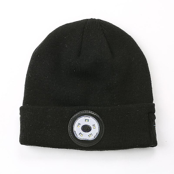Bluetooth Beanie med LED-belyst Hat, Indbyggede Stereo Højttalere og Mic