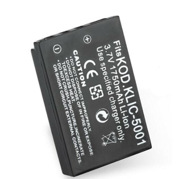 Erstatning Kodak Klic-5001 / Sanyo Db-l50 Type Batteri -li-ion 3.7v - 1750mah