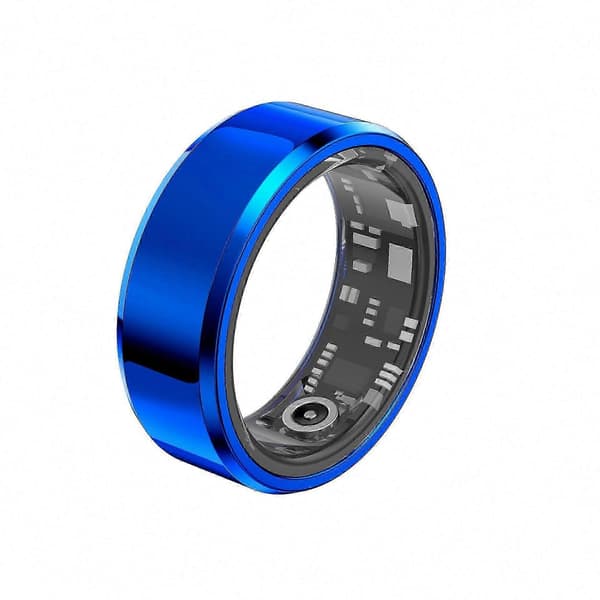 Smart Ring Pulsmåler Sundheds-tracker til Mænd og Kvinder Bluetooth Sort Teknologi blue7
