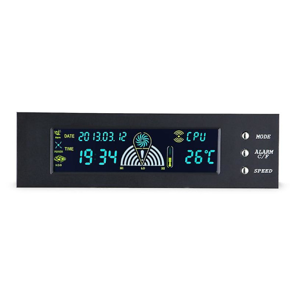 5,86\" Blæserhastighedsregulator - PC Computer Blæserregulator Temperaturvisning