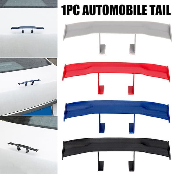 Universal 6,7 tommer mini spoiler bil baghale dekoration spoiler vinge kulfiber Red