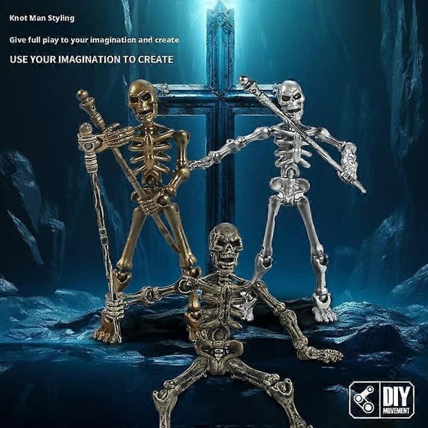 Actionfigursæt Skelet Actionfigur Skelet 3D-printet legetøj Red