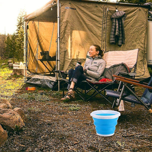 Sammenklappelig silikonespand 10l rengøringsspand silikonespand til rengøring camping fiskeri