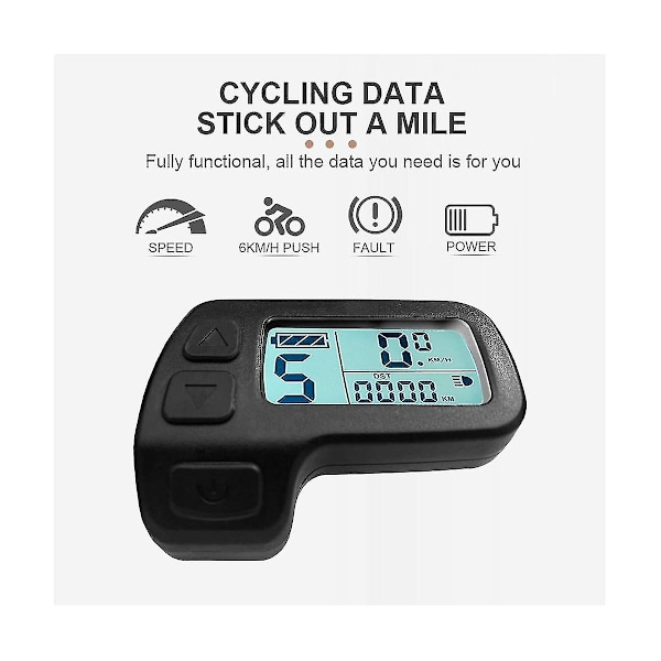 Ebike-näyttö KT-LCD11 Mini-näyttö 24v 36v 48v Vedenkestävä liitäntä Sähköpyörän näyttö Kunteng-ohjaimelle Ebike-paneeli