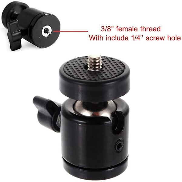 1/4\" Swivel Mini Ball Screw Tripod För Dslr Kamera Ljusfäste, 1-pack