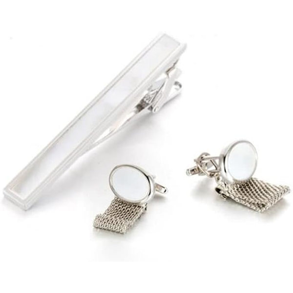 Mansjettknappersett for brudgommen Mansjettknapper Spiker Mansjettknapper Lapel Klips Krage Klips Tilbehør Mansjettknapper