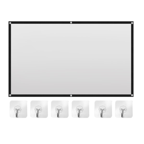 Bærbar projektorskærm udendørs HD Foldbar anti-krøl (84 tommer)