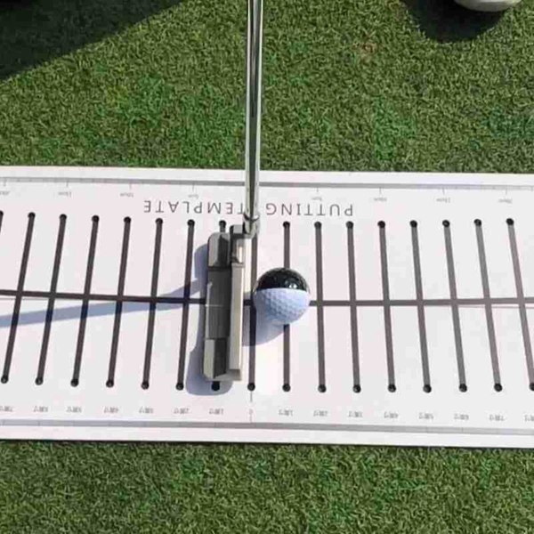 Golf Putter Putting Mat Trainer Indendørs Putting Green Pad Udstyr Golf Hitting Line Træningshjælpemidler