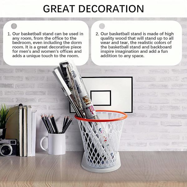 Skraldespand Opbevaring Basketball Hoop Basketball Stativ Opbevaringskurv Til Dit Hjem Køkken Stue