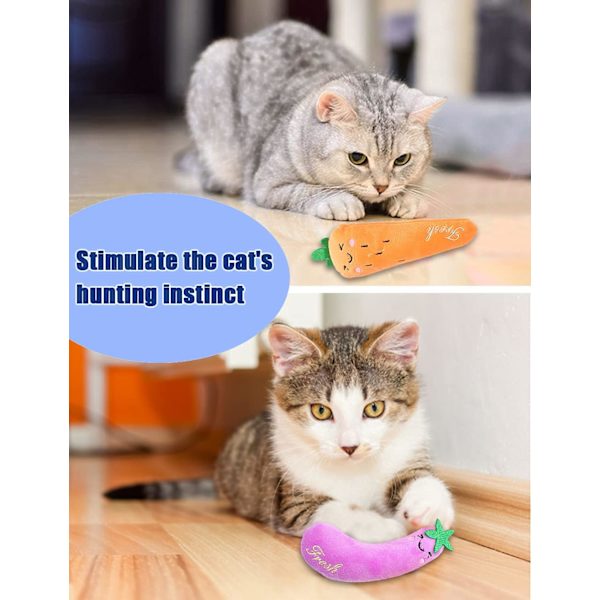 Katt Leksaker för Innekatter, Katt Kattmynta Leksaker 3-pack, Interaktiv Katt Leksak Katt Leksaker för Innekatter Interaktiv, Kattunge Leksaker Presenter för Katter