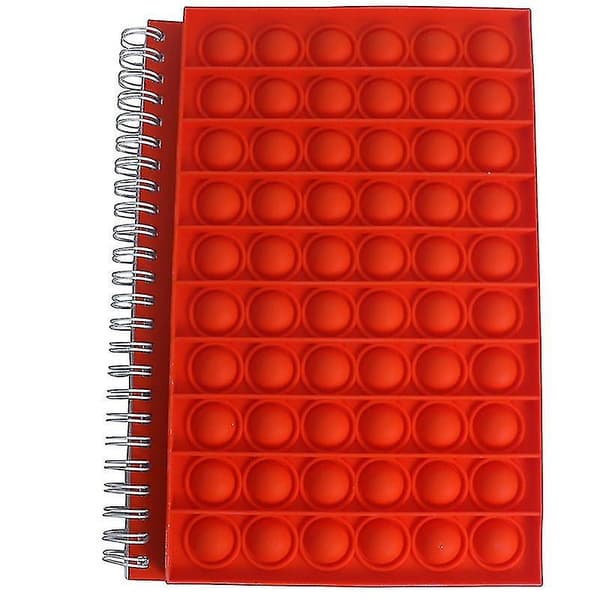 Pop It Fidget-leketøy Push Pop Bubble Notebook Push It Bubble Silikondeksel Notebook Student Supplies