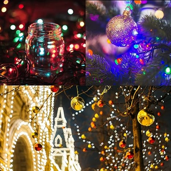 Solcelledrevne lyskæder, 72FT 200 LED 8 tilstande solcelledrevne julelys udendørs lyskæder vandtætte fe-lys til havefest bryllup Xmas Tr