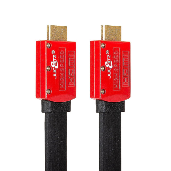 Fladt HDMI-kabel [8m ledning] Lige tv-stik Ultra højhastigheds 18gbps V2.0 Understøtter 4k Hdr 60fps, Uhd 2160p/1080p, Sky Q +hd,