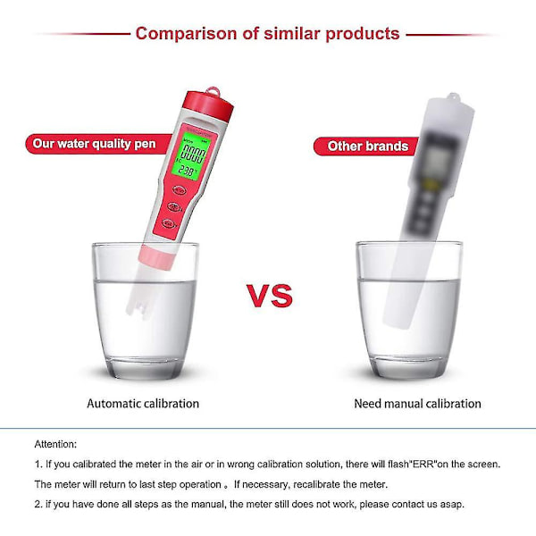 2020 Ny Tds Ph-Meter, Ph/tds/ec/temperatur Ledningsevnemåler, Høj Nøjagtighed Automatisk Kalibrering, Digital Til Svømmebassiner Drikkevand Akvarier