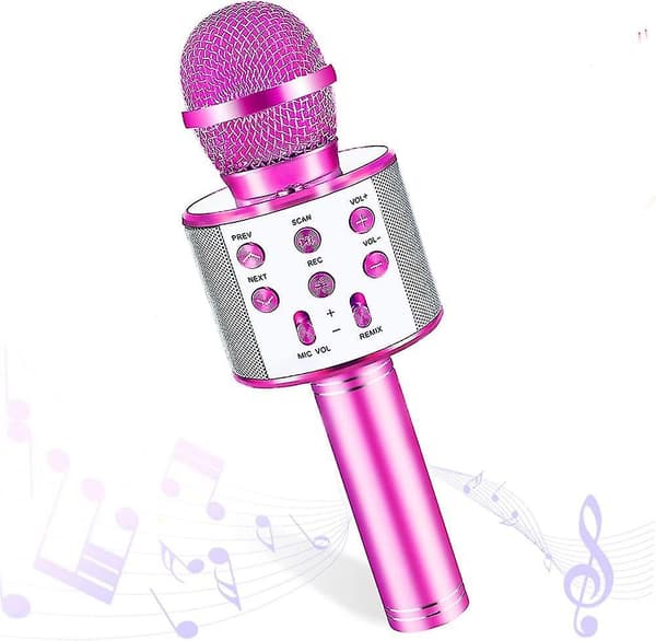 Bluetooth Bærbar Karaoke Mikrofon - Den Perfekte Gaven Til Barn