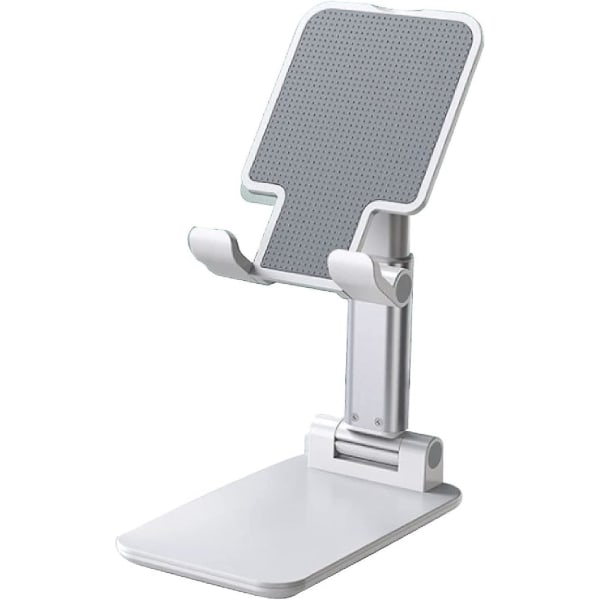 Mobiltelefonholder - Justerbar højde og vinkel Mobiltelefonholder med skridsikker pude - Tabletholder - Foldbar bordtelefonholder F