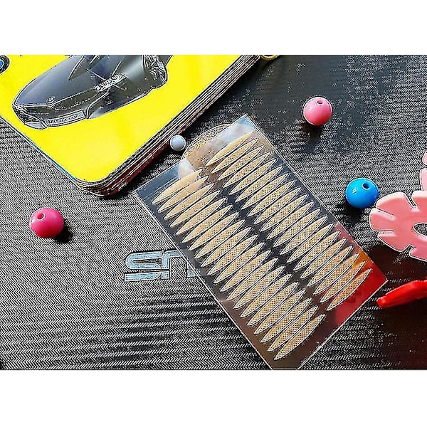 800 stk. (400 par) Enkeltsidet Blonde Mesh Åndbar Ingen Spor Vandtæt Usynlig Dobbelt Øjenlågstape Stickers Naturlig Langvarig
