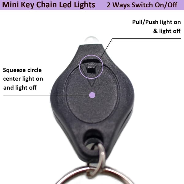 6 kpl Mini LED-avaimenperälamppua