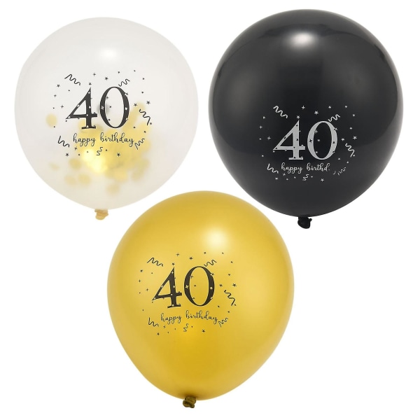 40-årsdag 30 st, 12 tum S S, 40-årsjubileumstillbehör