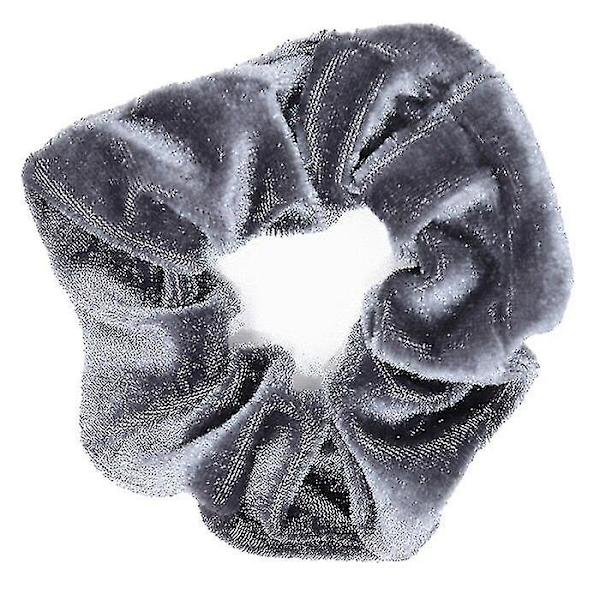 Kvinners Vinter Fløyel Scrunchies Hårbånd, grå