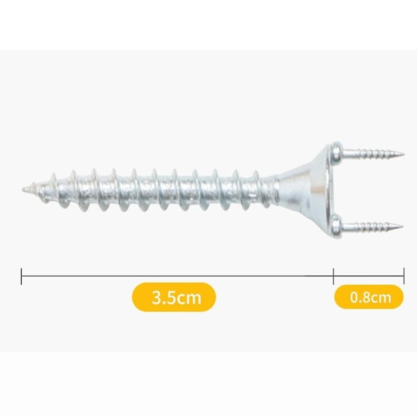 50 stk Sømløse Spiker Dobbelt-hodet Skrue Solid Tre Baseboard Sømløse Spiker Fotlinje Spesial Spiker