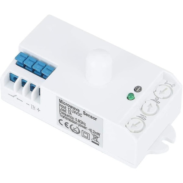 5,8 GHz Smart Body Induction Switch Mikrovågsradar Ljussensor Switch Radar Body Sensor Switch DC 12-24v