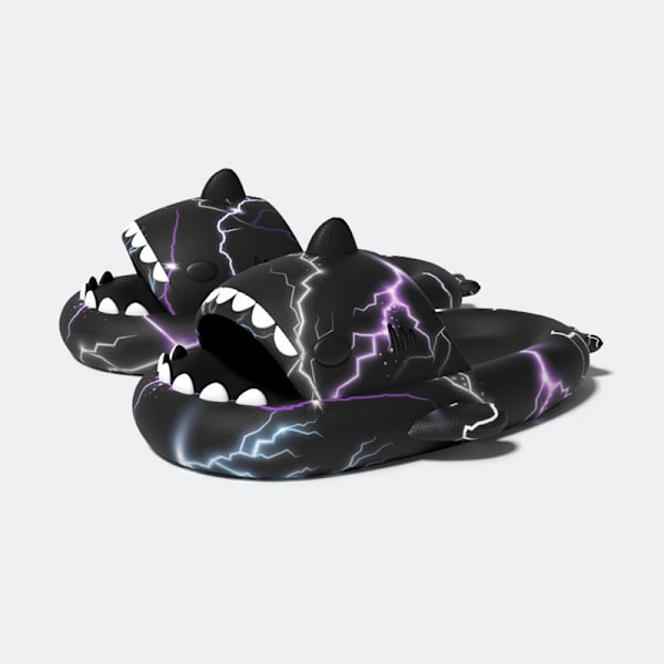 Nye tegneserie haj slippers mænd kvinder 4cm tyk bund skridsikker sko sommer EVA bløde strandsandaler Negro 40-41