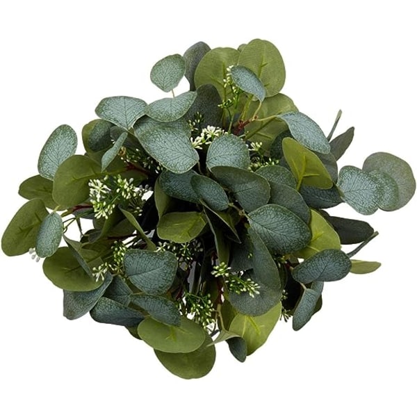 20 st/lot Konstgjord växt Silke Plast Blommor Eucalyptus Blad Stjälkar Grenar Blombuketter Krans Arrangemang Hem Bord Trädgård Bröllop Grön