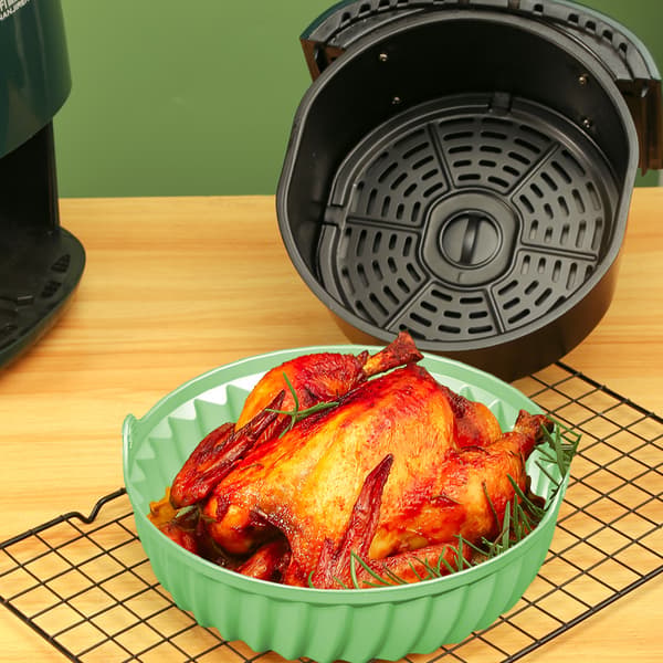 Airfryer silikoneforme – 2-delt sæt genanvendeligt non-stick silikone bageudstyr (Multi, 2)