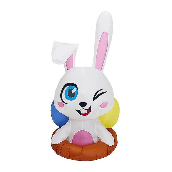Easter Bunny Oppustelig Holder Easter Egg Yard Dekorationer Kæmpe Bunny Wit