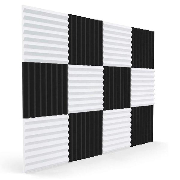 12 stk Akustiske Skumplater, Lydisolering Lyddempingspute, for Studio Tak Spillrom