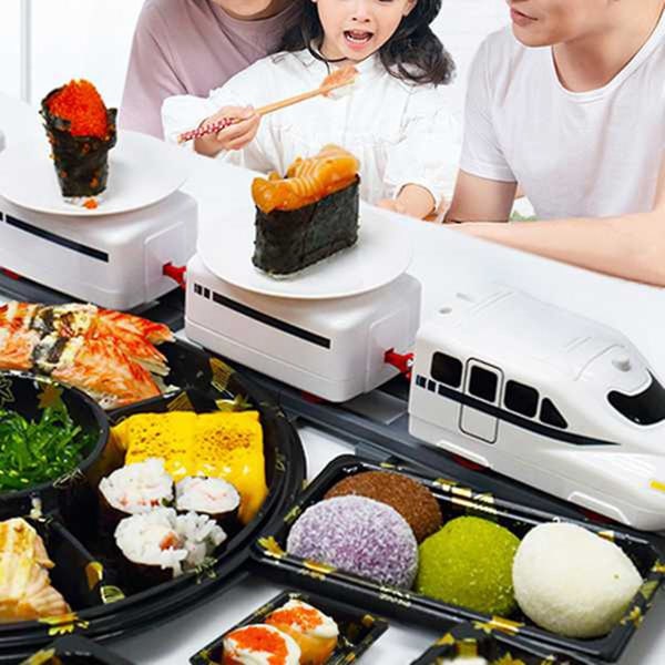 Sushi Tog Roterende Sushi Lekebane Transportbånd Roterende Bord Barnemat Togsett Diy Sushi Sushi