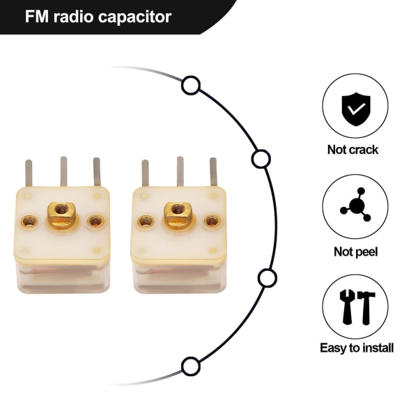 2 stk 223f Style Dual 20pf Variabel Kondensator til FM Radio