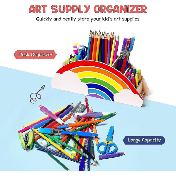 Organizer, regnbågspennhållare Pennhållare/pennhållare/ organizer/ organizer för barn Kontorsmaterial