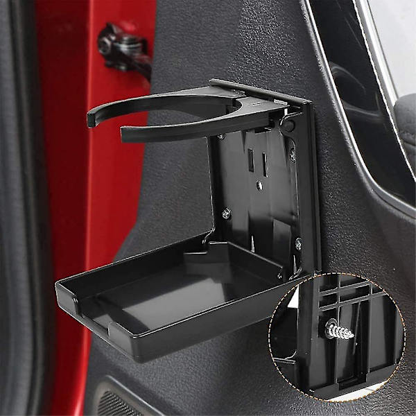 4 stk. Plastkoppholder for bil, koppholder for bil, justerbar sammenleggbar koppholder, sammenleggbar bil
