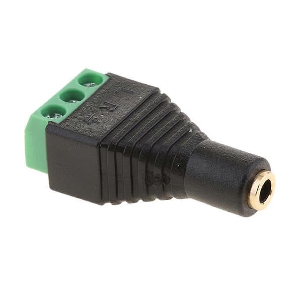 3,5 mm stereo video til 3 skrueterminaladapter