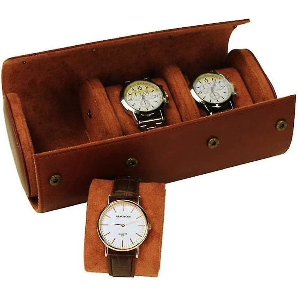 3 kolikkokellojen säilytyslaatikko Retro-tyylinen Pu-nahkainen kellojen säilytyslaatikko miehille, naisille