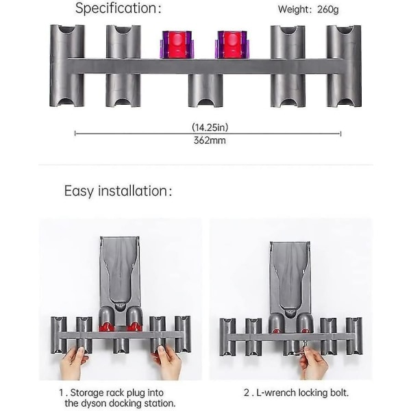 Dock Station Udvidelsesbeslag Kompatibel Med Dyson Digital Slim/gen5 Detect/v7/v7 Slim/v8/v8 Slim/v10/v11/v11 Outsize/v12/v15/ou