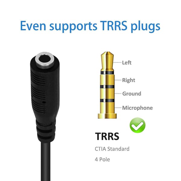 Micro USB til 3,5 mm Jack Audio Adapterkabel