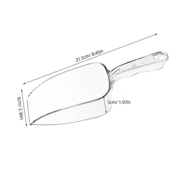 Plastisspade för foderspade, servering, 2 st, transparent kökstillbehör