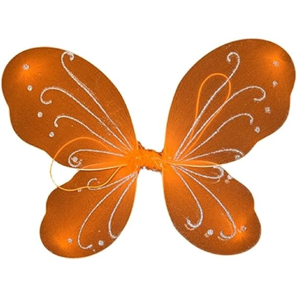 Butterfly Wings Halloween Cosplay Sparkly Fairy Enkelin siivet Performanssi Rekvisiitta Halloween-asu lapsille Pienet Tytöt Naiset
