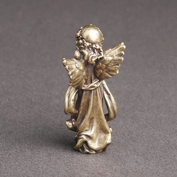 Bønsomme Vinger Cupid Figurer Kobber Keruber Statuer Mindeengel Skulptur Skrivebords Velsignelse Engel Kunst til Hjem Have Have Dekoration