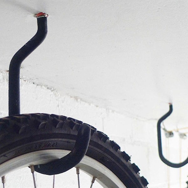 1 par cykelkrok, passar alla cykeltyper, bred öppning, enkel på/av - perfekta krokar/hängare för garagetak och väggcykelförvaring