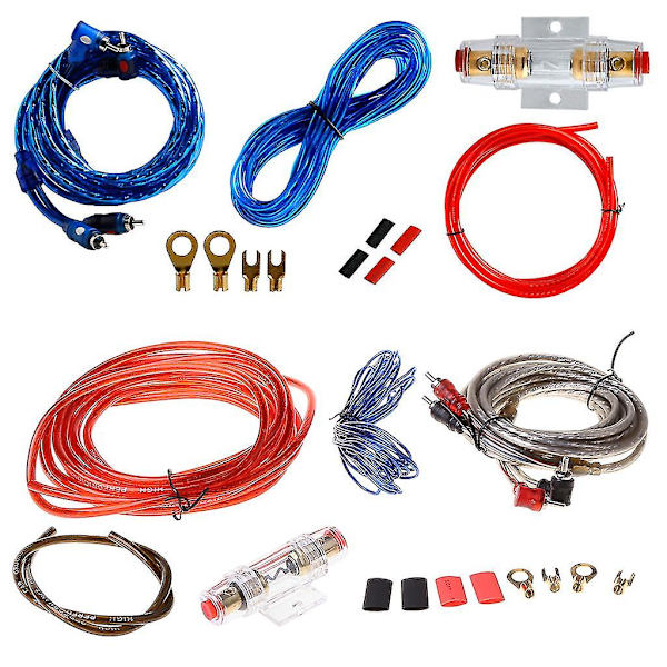 1500w 8ga bilstereo subwooferförstärkare kabelset säkringskit kabelset