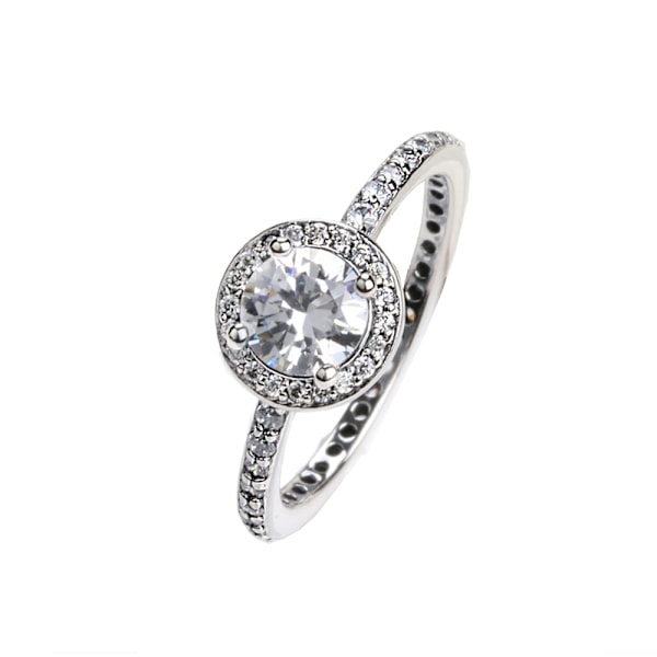 925 Sterling Silver Ring för kvinnor med kubisk zirkonia sten måne och blommig stil bröllop smycken gåvor PYR028 8