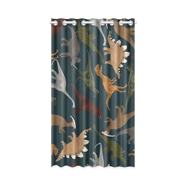 Dinosaurer Sorte Blackout Vinduesgardiner Gardiner Soveværelse Stue Køkken Gardiner 130x210 Cm A--35271
