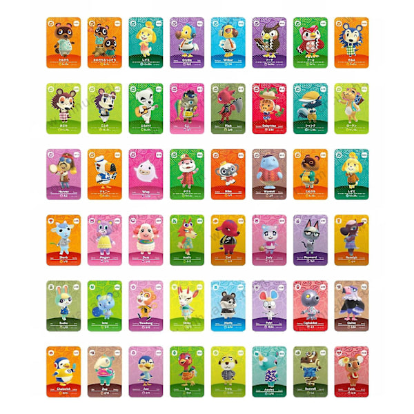 48pcs Ns Animal Forest Amiibo Card Jack Meiling Tea Pill 5th Bomb Linkage Card