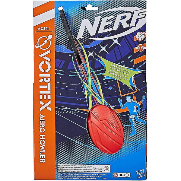Vortex Aero Howler Foam Ball, klassisk langdistansefotball, flyoptimaliserende hale, plystrelyd, innendørs og utendørs moro