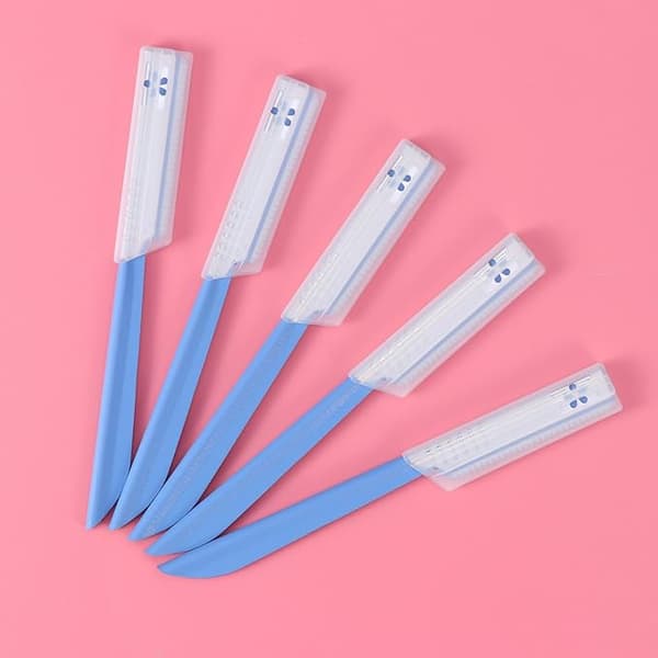 Tinksky 5pcs Øjenbrynsformet Razor Trimmer Shaver Hårfjerner Sæt (Blå)